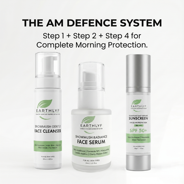 The AM Defence System | cleanser+serum+sunscreen
