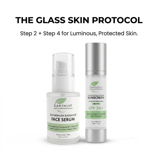 The Glass Skin Protocol | serum+sunscreen