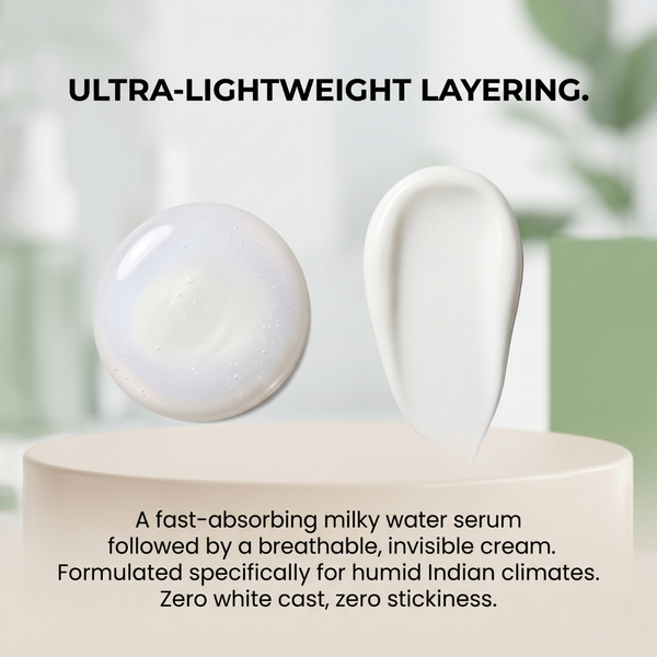 The Glass Skin Protocol | serum+sunscreen